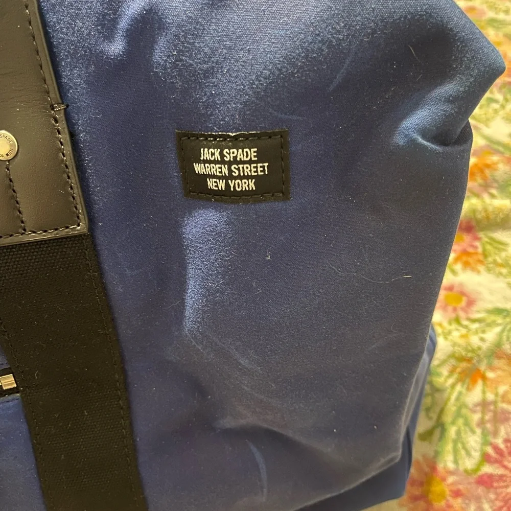 Jack Spade Blue Men's Canvas Weekender Duffel Bag